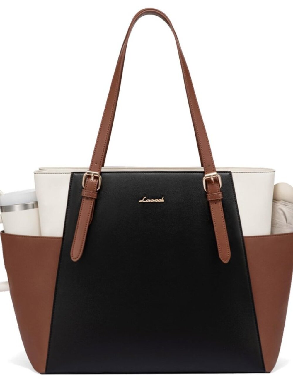 Laptop Tote Bag for Women,Leather Work Computer Briefcase Bag